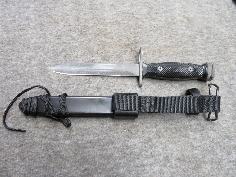 US MILITARY M7 BAYONET FOR M16 RIFLE-GEN CUT-W/ M10 SCABBARD-EXCELLENT-img-4