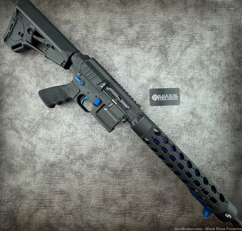 JP Enterprises SCR-11 / SCI-20 Complete Side Charging Rifle Black & Blue-img-0