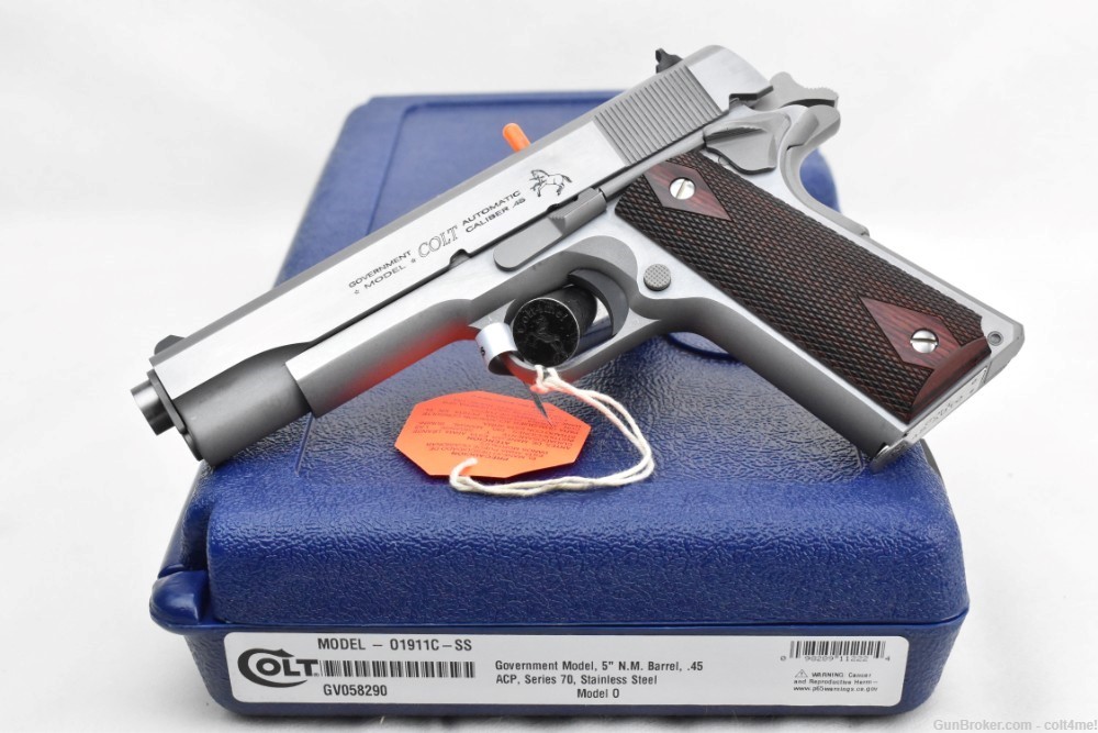Brand New Colt 1911 Classic Government .45 ACP O1911C-SS Stainless -img-0