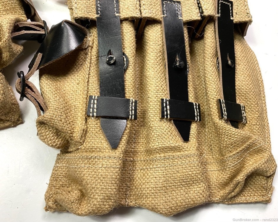 WWII GERMAN MP44 STG44 AMMO POUCHES-LATE WAR, JUTE COTTON-img-2