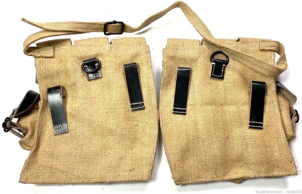 WWII GERMAN MP44 STG44 AMMO POUCHES-LATE WAR, JUTE COTTON-img-3