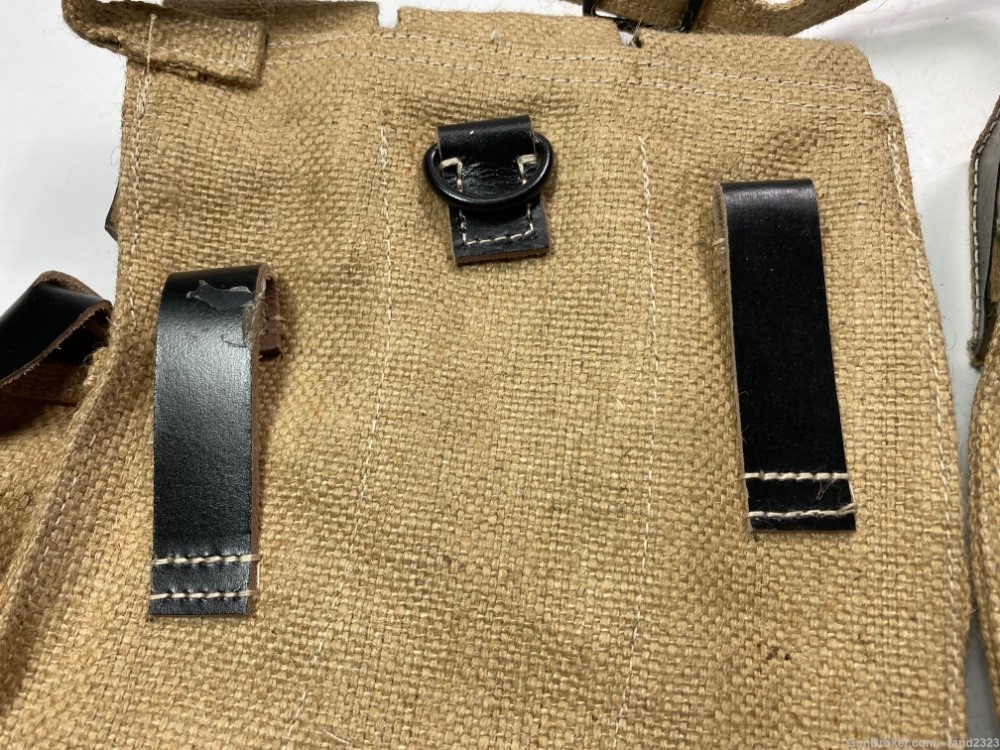 WWII GERMAN MP44 STG44 AMMO POUCHES-LATE WAR, JUTE COTTON-img-4