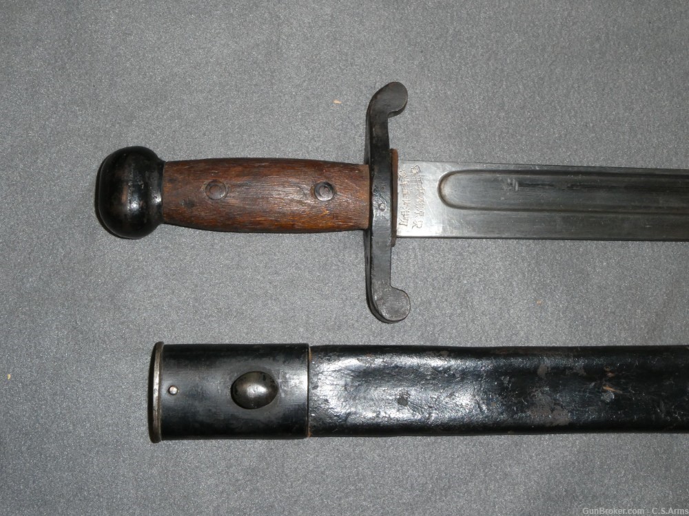 Japanese Artillery Short Sword w/ Scabbard, Meiji Era-img-0