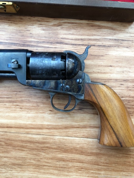 Cased Navy Arms Ridgefield NJ Colt 1851 Navy 36 Caliber Revolver -img-2
