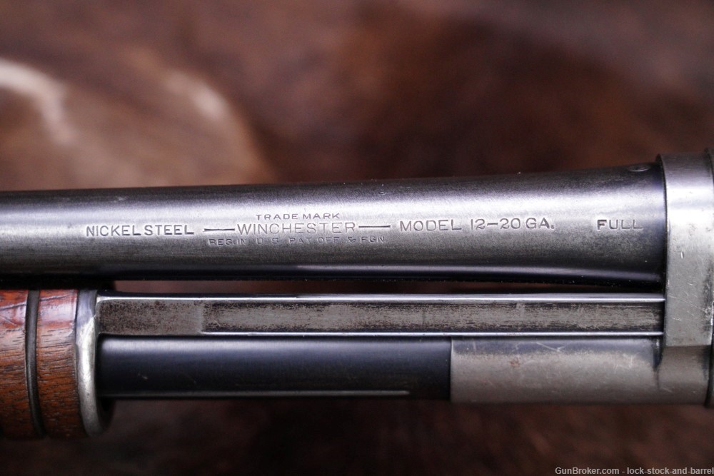 Winchester Model 12 1912 20 Gauge Takedown Pump Shotgun, MFD 1923 C&R-img-15
