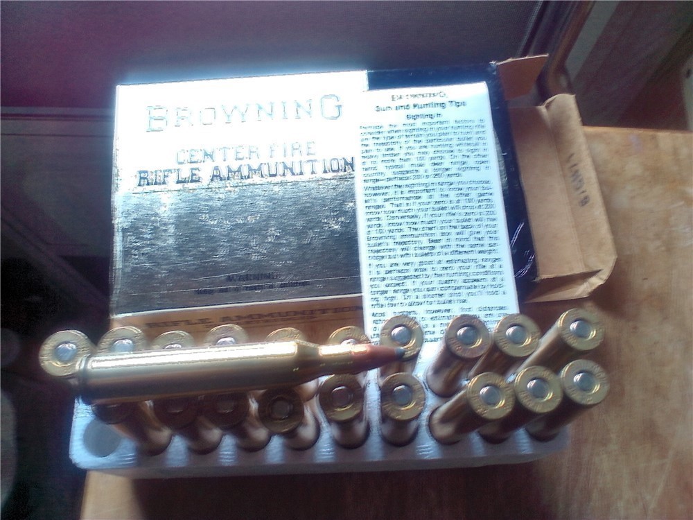 Vintage Browning 25-06 Rem.87 gr.soft point spitzer ammo-img-5