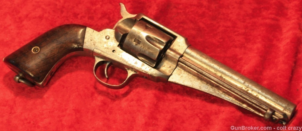 Remington Model 1875 .44 Caliber Cowboy Period Cut 5 1/2 " Nickel, Original-img-1