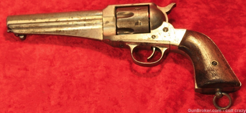 Remington Model 1875 .44 Caliber Cowboy Period Cut 5 1/2 " Nickel, Original-img-0