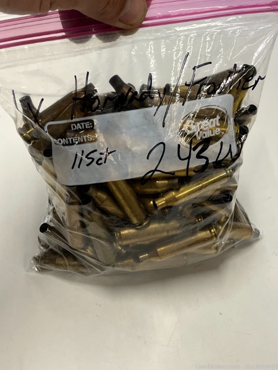 243 Win Once-Fired Hornady Frontier Brass 115ct.-img-0