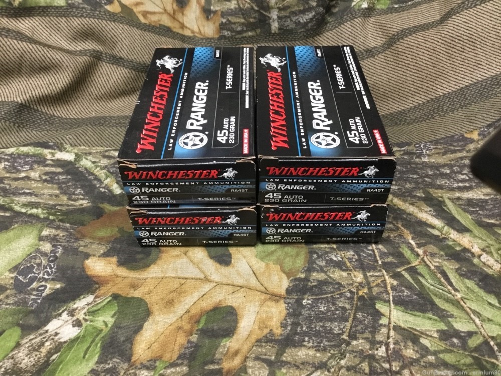Winchester T-Series Ranger .45 auto 230 gr Ammo 200 rounds -img-0