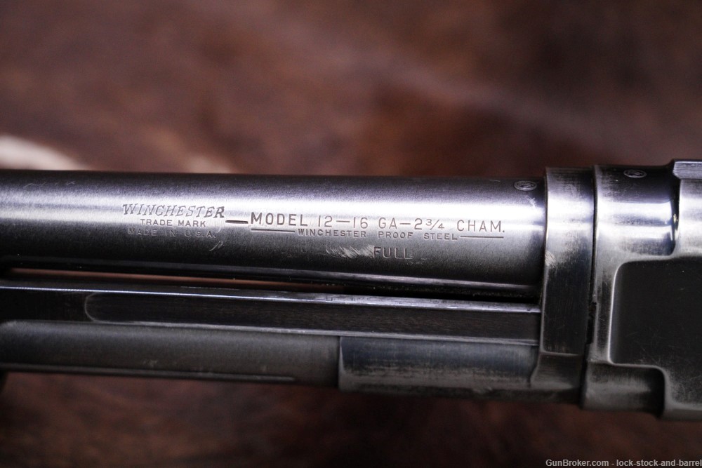 Winchester Model 12 1912 16 Gauge Takedown Pump Shotgun, MFD 1954 C&R-img-21