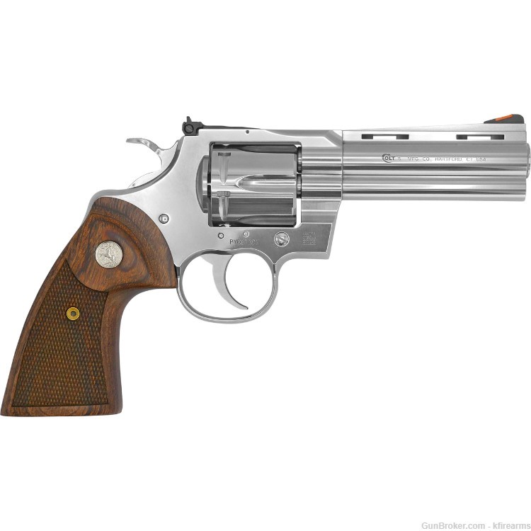Colt Python .357 Magnum Revolver 4.25" Barrel 6 Rounds Walnut Target Grips-img-1