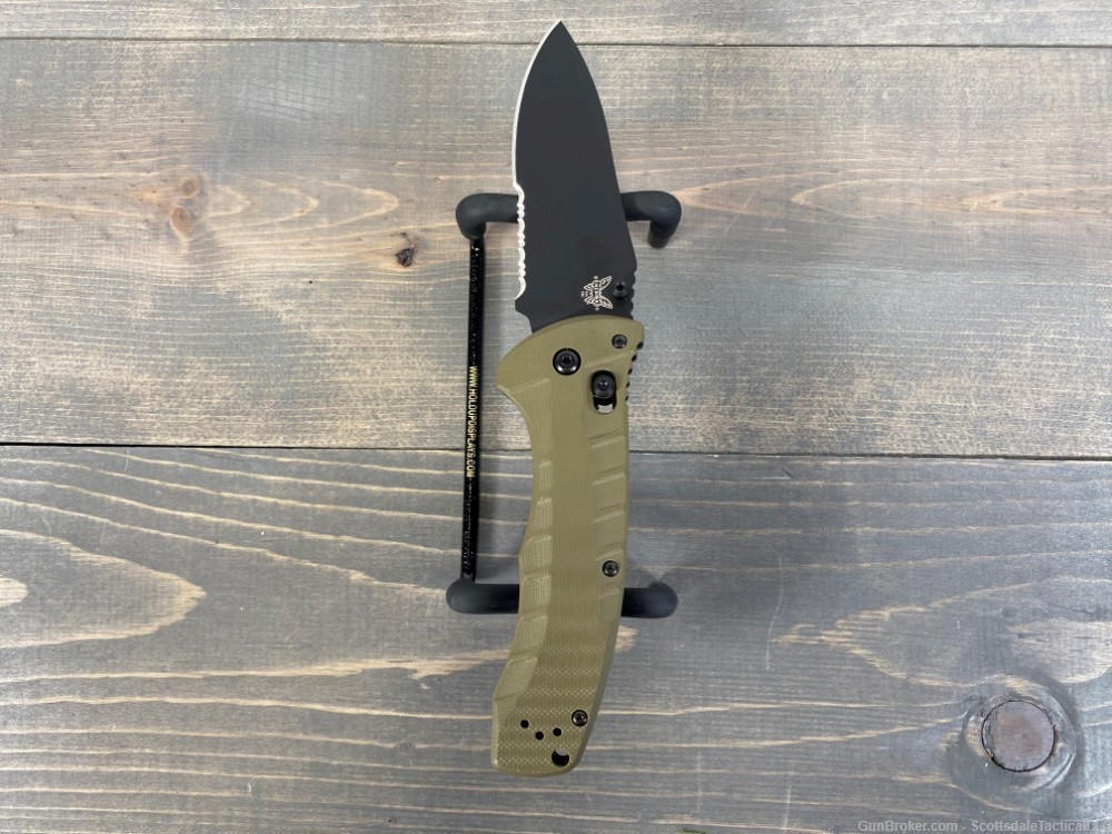 Benchmade Turret AXIS Lock Folding Knife OD Green G-10 980SBK-img-1