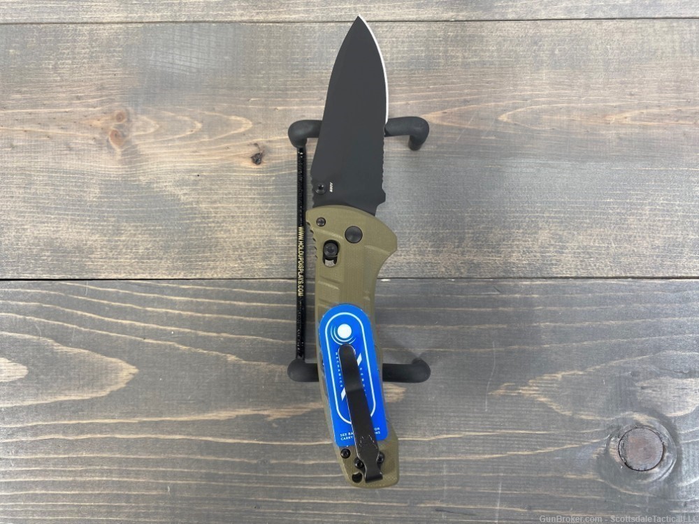 Benchmade Turret AXIS Lock Folding Knife OD Green G-10 980SBK-img-2