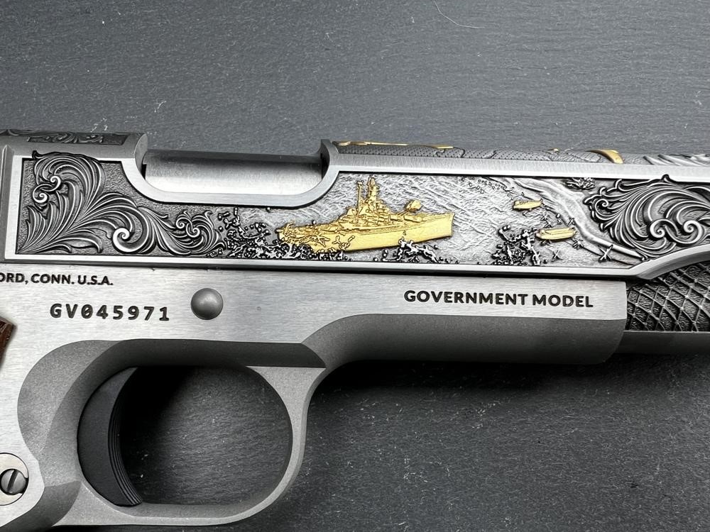 Colt 1911 Engraved Gold Plated D-Day Commemorative .38 Super by Altamont-img-8