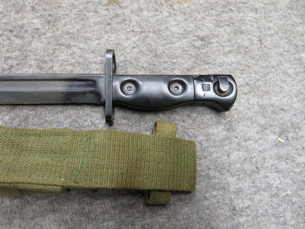 BRITISH L1A4 FAL BAYONET W/ SCABBARD & FROG-EXCELLENT-img-6