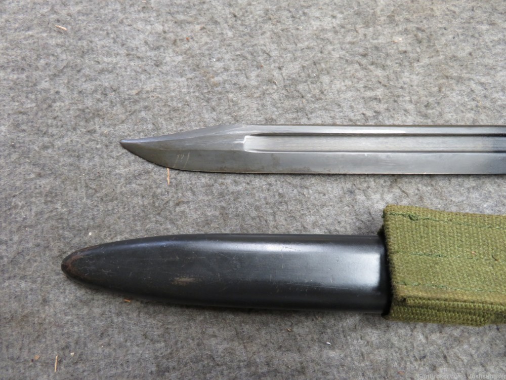 BRITISH L1A4 FAL BAYONET W/ SCABBARD & FROG-EXCELLENT-img-5