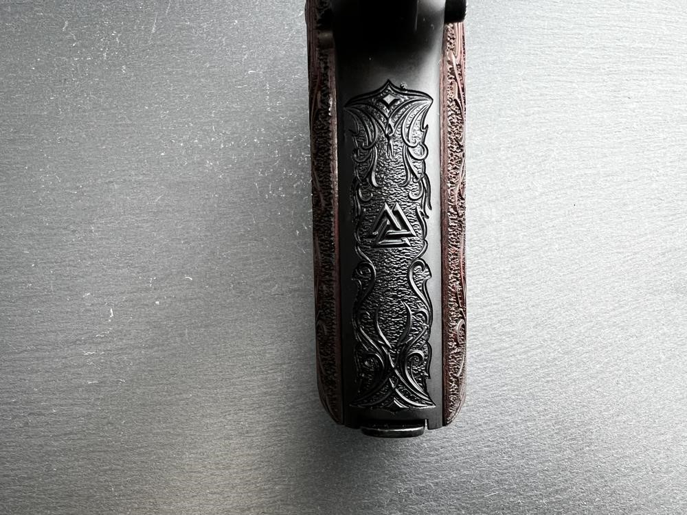 Kimber 1911 Blued Custom Engraved Viking Warrior by Altamont .45ACP-img-6