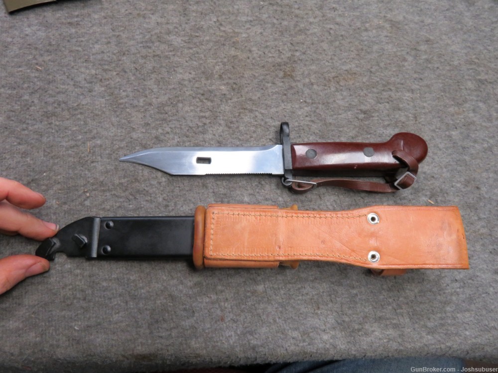 HUNGARIAN AKM TYPE I BAYONET W/ SCABBARD & FROG-EXCELLENT-img-4