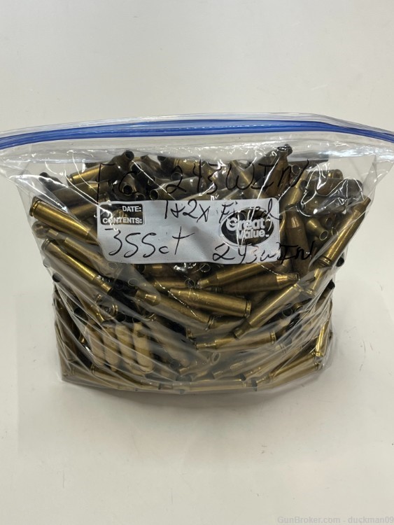 243 Win Once and Twice-Fired Federal FC Headstamp Brass 355ct. -img-0