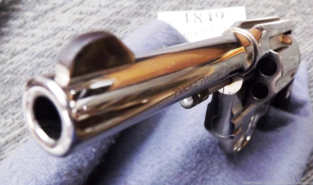 Colt .32 Police Positive Special Revolver 4” Nickel 1964 C&R CA OK Ramey VG-img-1
