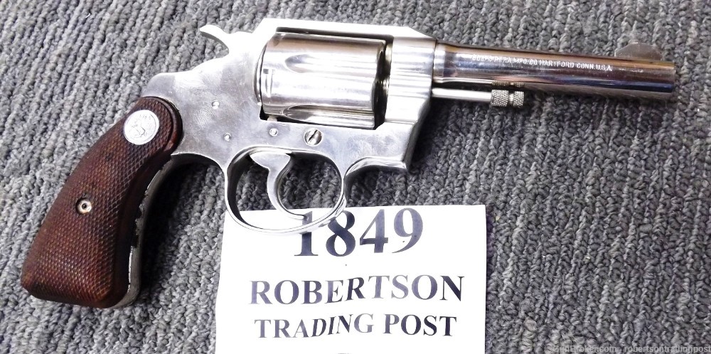 Colt .32 Police Positive Special Revolver 4” Nickel 1964 C&R CA OK Ramey VG-img-16