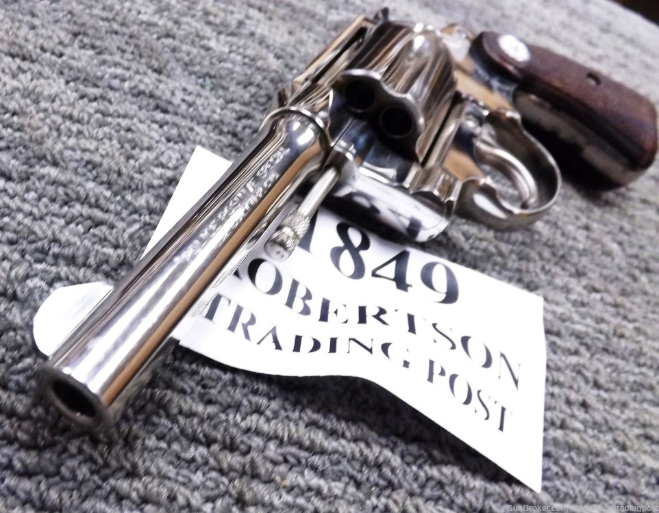 Colt .32 Police Positive Special Revolver 4” Nickel 1964 C&R CA OK Ramey VG-img-9