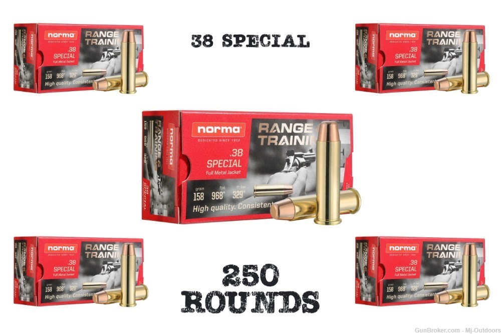 Norma Range & Training – .38 Special FMJ 158 gr Ammuntion 250rds-img-0