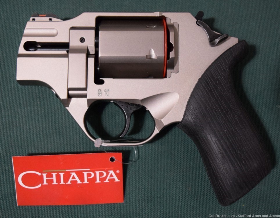 Chiappa RHINO 200DS 357 Mag 2" Nickel SA/DA Leather Holster CF340.218 NIB-img-7