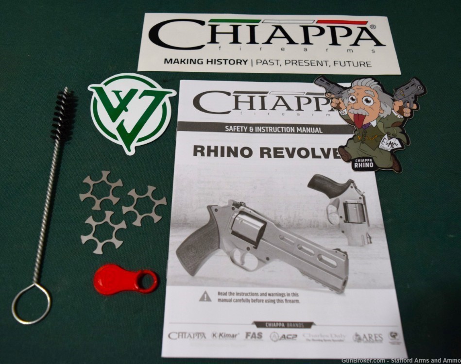 Chiappa RHINO 200DS 357 Mag 2" Nickel SA/DA Leather Holster CF340.218 NIB-img-17