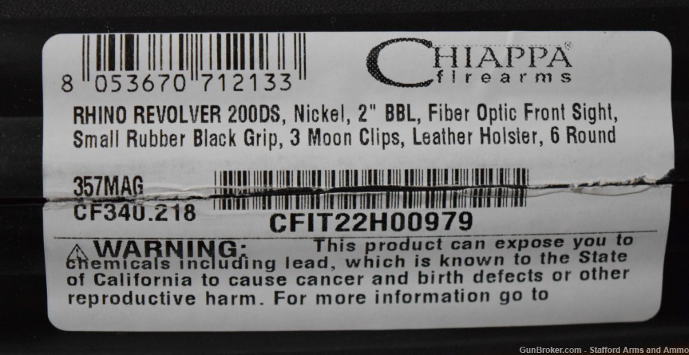 Chiappa RHINO 200DS 357 Mag 2" Nickel SA/DA Leather Holster CF340.218 NIB-img-19