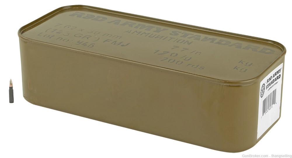 700 Rounds Red Army Standard / Romanian 7.62x39 Rifle Ammo Sardine Can-img-1