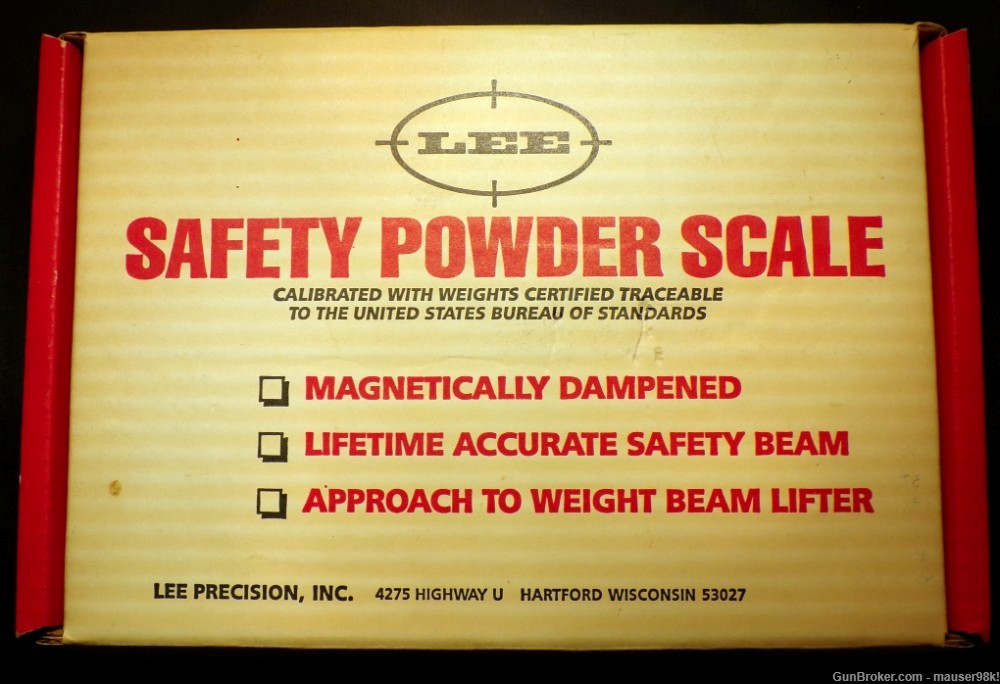 Lee Safety Balance Beam Mechanical Powder Scale 100 Grain Capacity-img-0