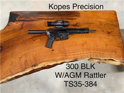 Kopes Precision 300 BLK Pistol Side Charger and AGM Rattler TS35-384 