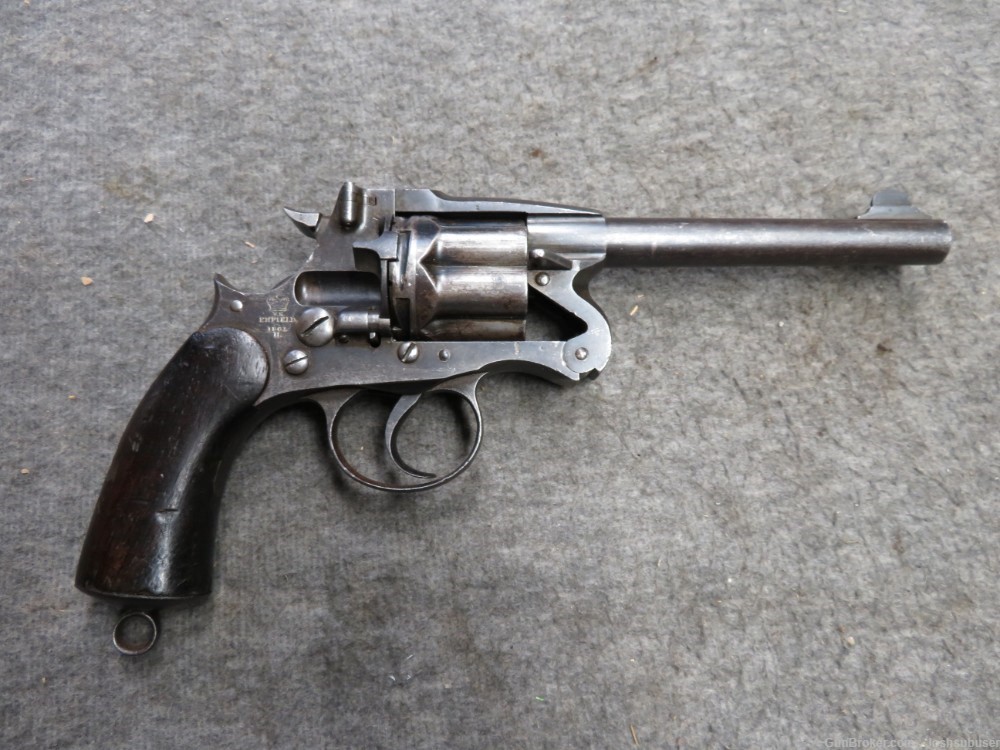 ANTIQUE BRITISH MARK II ENFIELD REVOLVER-DATED 1881-SCARCE-img-0