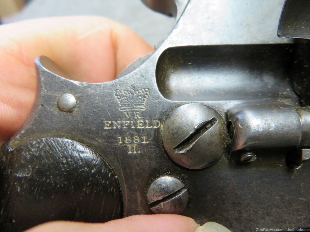 ANTIQUE BRITISH MARK II ENFIELD REVOLVER-DATED 1881-SCARCE-img-6