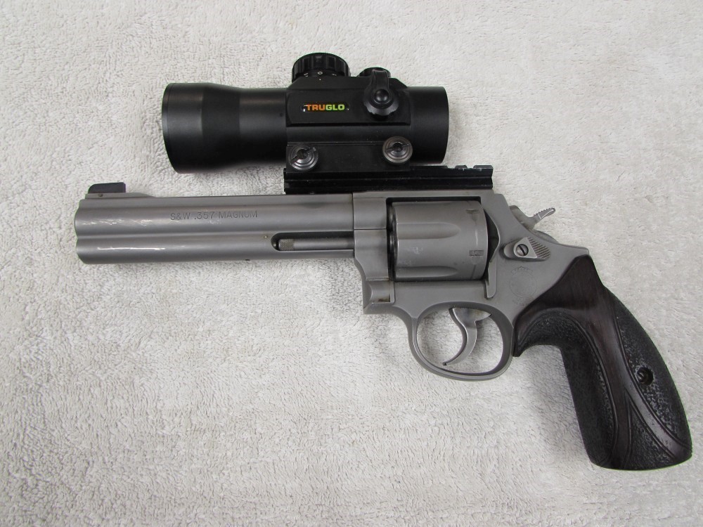 S&W 686-5 357 mag with red dot scope-img-2