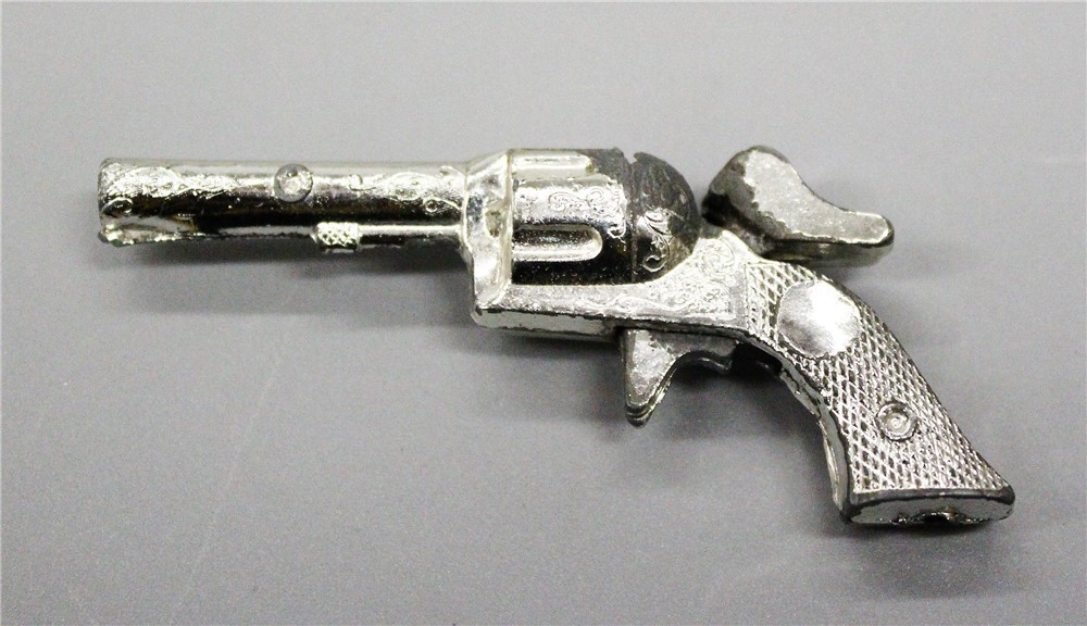 Mini Micro Toy Cap Gun in Bucheimer Leather Key Chain Holster-img-1
