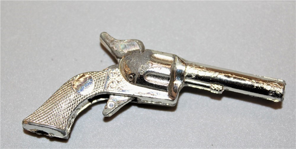 Mini Micro Toy Cap Gun in Bucheimer Leather Key Chain Holster-img-3