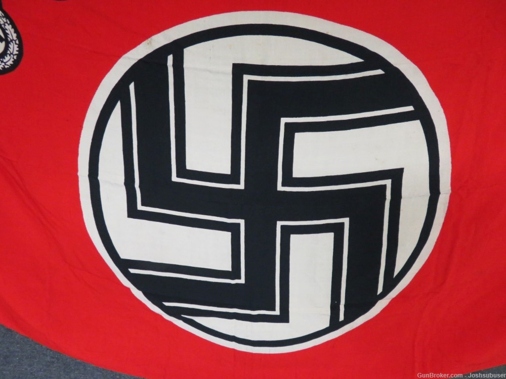 WWII GERMAN STATE SERVICE FLAG W/ VET BRINGBACK PAPER-JAN 1945-NICE-img-1