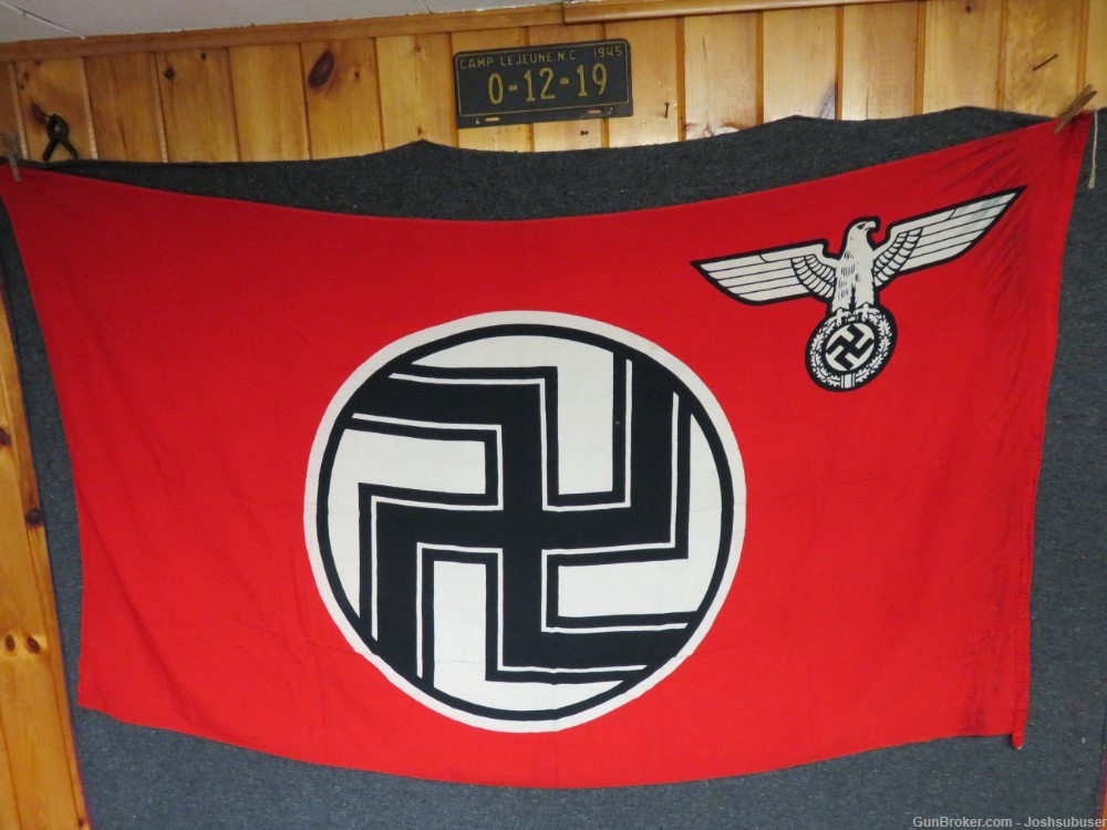 WWII GERMAN STATE SERVICE FLAG W/ VET BRINGBACK PAPER-JAN 1945-NICE-img-12