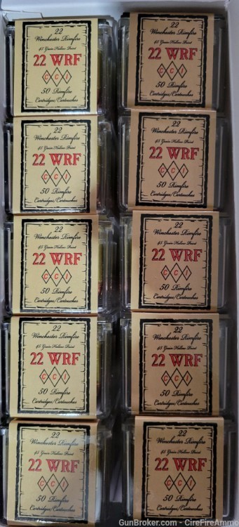 WRF CCI/ 22 Cal. WRF HP Winchester Rim Fire Cartridges. 50 Rounds No cc fee-img-1