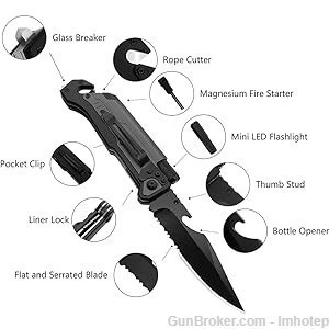 Tactical Rescue Knife LED Fire Starter-img-5