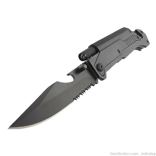 Tactical Rescue Knife LED Fire Starter-img-1