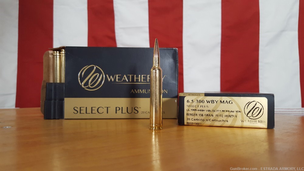 Weatherby 6.5-300 WBY MAG, 156gr Berger Elite Hunter, 40 rounds-img-0