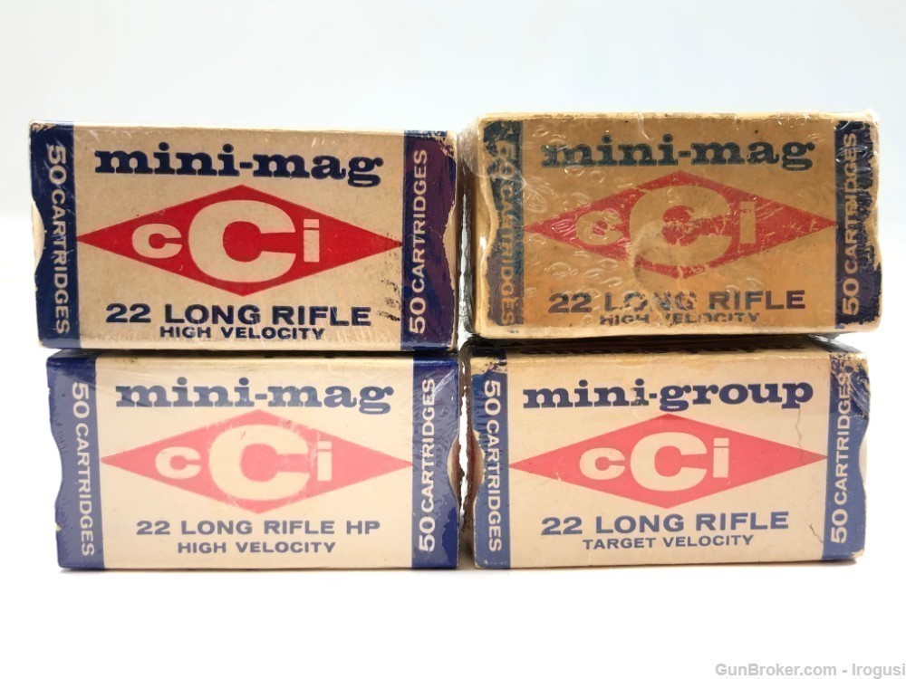 4 Boxes CCi Mini Group .22 LR 200 Rounds Vintage Ammo-img-0