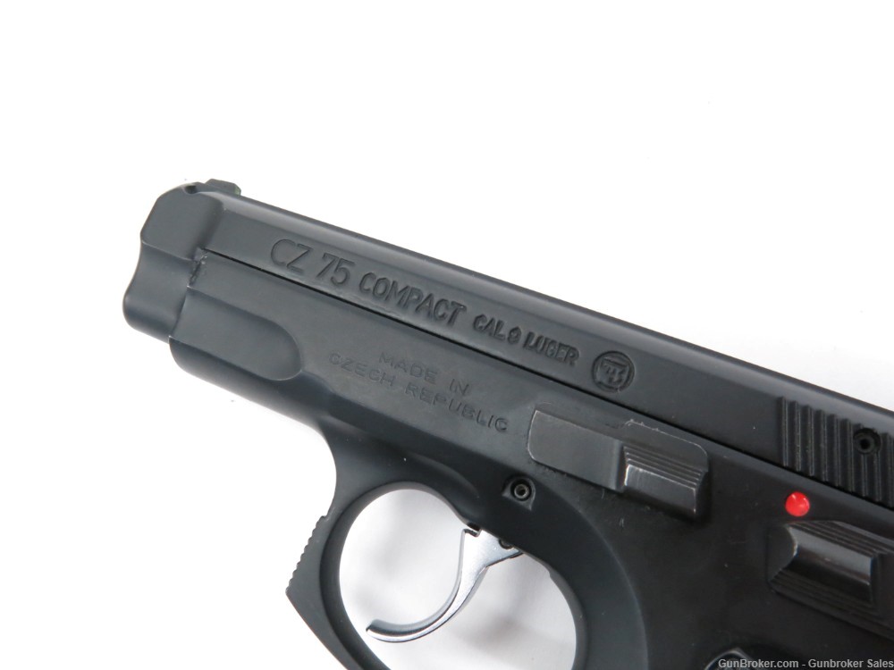 CZ 75 Compact 3.75" 9mm Semi-Automatic Pistol w/ 2 Magazines & Hard Case-img-3