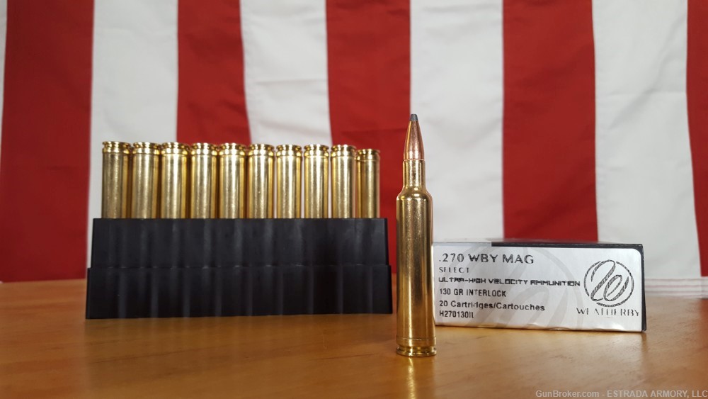 Weatherby Select .270 WBY MAG, 130gr Hornady Interlock, 20 rounds-img-0