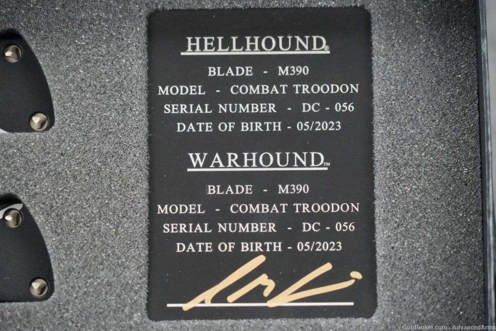 Microtech Death Card Combat Troodon Hellhound & Warhound Signature Set-img-1
