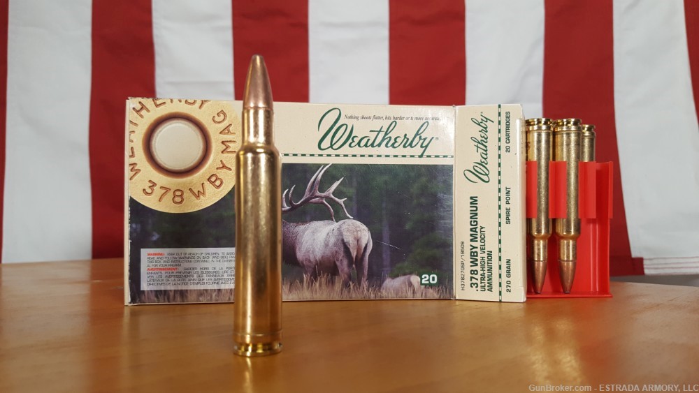 Weatherby .378 WBY MAG, 270gr Spire Point, 20 rounds-img-0